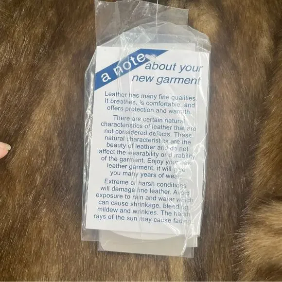 ✨ NWT Vintage Dennis Basso Suede Leather Faux Fur Lined Hooded Heavy Coat Medium - Picture 7 of 9